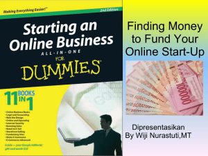 Finding Money to Fund Your Online Start-Up - E