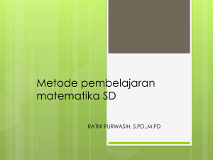 Metode pembelajaran matematika SD