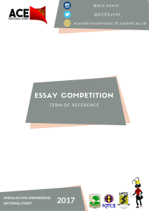 essay competition - ACE National Event