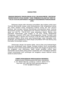 pengumuman - Komite Pengamanan Perdagangan Indonesia