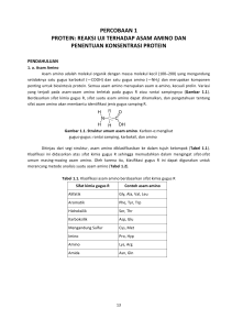 reaksi uji terhadap asam amino dan