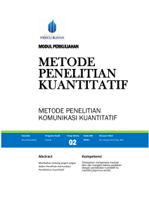 Modul Metode Penelitian Kuantitatif [TM2].