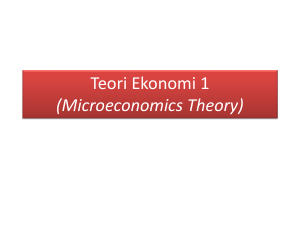Teori Ekonomi 1 (Microeconomics Theory)