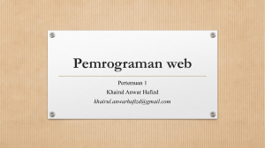 1. Pemrograman web - P1