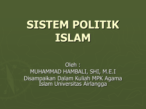 sistem politik islam - FIB Unair