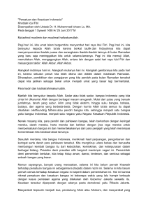 "Persatuan dan Kesatuan Indonesia" Khotbah Idul Fitri Disampaikan