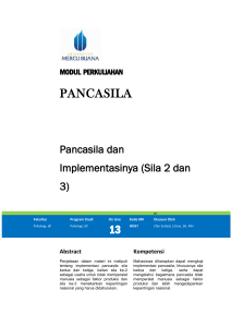 Modul Pancasila [TM12]. - Universitas Mercu Buana