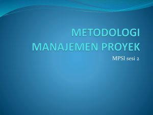 metodologi manajemen proyek