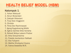 HEALTH BELIEF MODEL (HBM) Kelompok 1