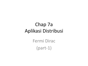 Mekstat Chap 7a Aplikasi Distribusi Fermi Dirac part 1