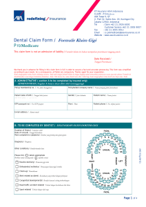 Dental Claim Form / Formulir Klaim Gigi ProMedicare