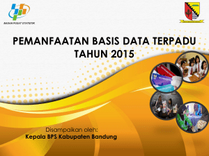 pemanfaatan basis data terpadu tahun 2015