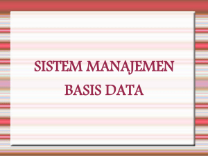 sistem manajemen basis data