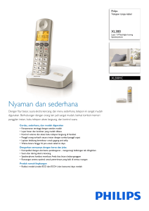 XL3001C/90 Philips Telepon tanpa kabel