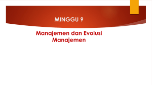 Pengantar Manajemen: Manajemen dan Evolusi Manajemen