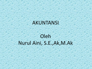 AKUNTANSI Oleh Nurul Aini, S.E.,Ak,M.Ak