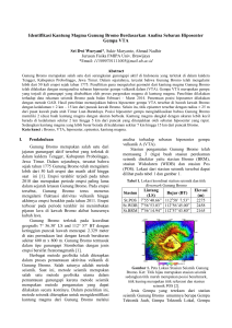 Identifikasi Kantung Magma Gunung Bromo Berdasarkan Analisa