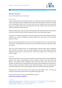CENTRE for EFFECTIVE DISPUTE RESOLUTION Bahasa