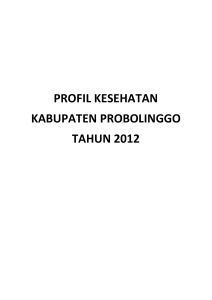 PROFIL KESEHATAN KABUPATEN PROBOLINGGO TAHUN 2012