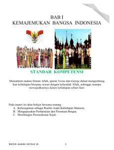 kemajemukan bangsa Indonesia - pendidikan agama katolik xi