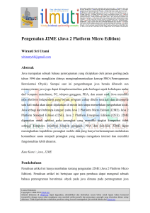 Pengenalan J2ME (Java 2 Platform Micro Edition)