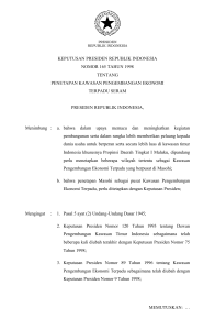 keputusan presiden republik indonesia nomor 165 tahun 1998