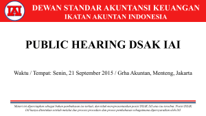public hearing dsak iai - Ikatan Akuntan Indonesia