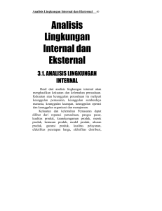 Analisis Lingkungan Internal dan Eksternal - E