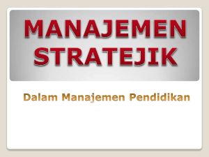 Konsep Dasar Manajemen Stratejik