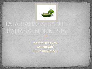 tata bahasa baku bahasa indonesia
