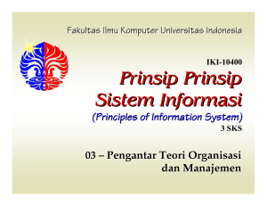 Prinsip Prinsip Sistem Informasi