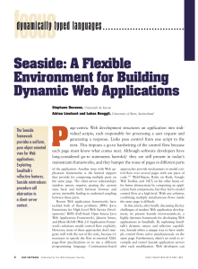 A flexible environment for building dynamic web