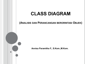 CLASS DIAGRAM (Analisis dan Perancangan