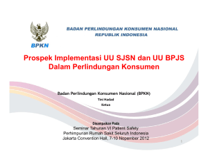 Prospek Implementasi UU SJSN dan UU BPJS Dalam Perlindungan