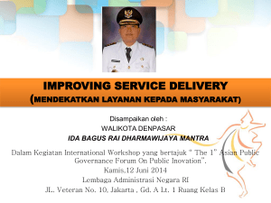 IMPROVING SERVICE DELIVERY