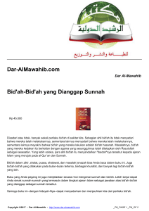 Dar-AlMawahib.com Bid`ah-Bid`ah yang Dianggap Sunnah