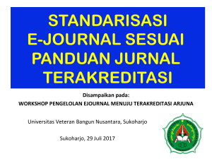 standarisasi e-journal sesuai panduan jurnal