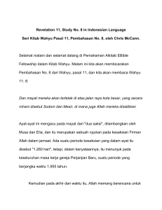 Revelation 11, Study No. 8 in Indonesian Language Seri Kitab
