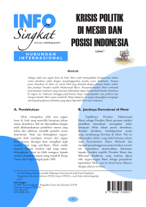 krisis politik di mesir dan posisi indonesia