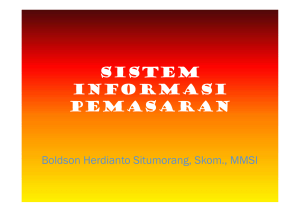 Sistem Informasi Pemasaran - Official Site of BOLDSON