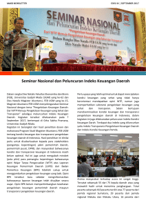 Seminar Nasional dan Peluncuran Indeks Keuangan Daerah