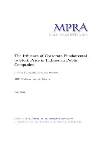 The Influence of Corporate Fundamental to Stock Price in