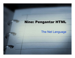 Nine: Pengantar HTML