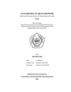 analisis kelayakan ekonomi - Universitas Muhammadiyah Surakarta