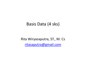 Basis Data (4 sks) - UIGM | Login Student