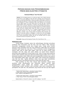 perancangan dan pengembangan press ban elektrik - journal-ums