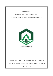 Pedoman PPL Fakultas Tarbiyah dan Ilmu Keguruan