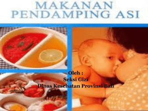 makanan pendamping asi - Pemerintah Kota Denpasar