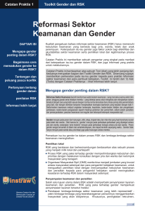 Practice Note 1 - Security Sector Reform and Gender