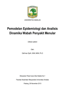 Pemodelan Epidemiologi dan Analisis Dinamika Wabah Penyakit